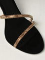 Rene Caovilla Cleo satin sandals with rhinestones Fashion high heel ankle sandal 6