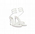 Rene Caovilla Cleo satin sandals with rhinestones Fashion high heel ankle sandal 9