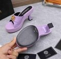         Women's Medusa Biggie Block Heel Platform Mules Fashion Leather sandals  9