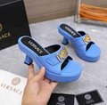         Women's Medusa Biggie Block Heel Platform Mules Fashion Leather sandals  12