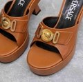         Women's Medusa Biggie Block Heel Platform Mules Fashion Leather sandals  3