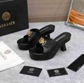         Women's Medusa Biggie Block Heel Platform Mules Fashion Leather sandals  8