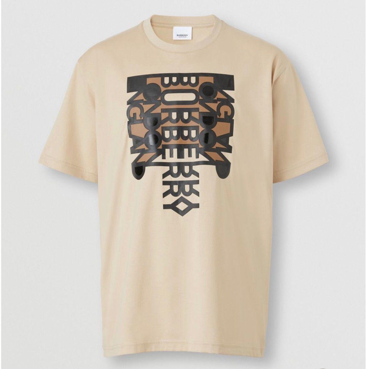          Graphic-logo Cotton T-shirt in Brown for Men casual tee shirts