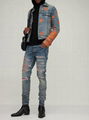 AMIRI BANDANA THRASHER DISTRESSED DENIM JEANS Men Skinny Jeans Blue