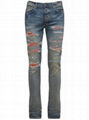 AMIRI BANDANA THRASHER DISTRESSED DENIM