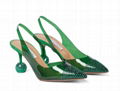 Aquazzura Nights 75 embellished PVC pumps Green Nights slingback pump 2