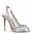 AQUAZZURA Crystal Temptation Sandals 105 Ladies slingback peep toe pump 