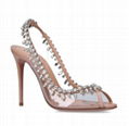 AQUAZZURA Crystal Temptation Sandals 105 Ladies slingback peep toe pump 