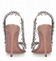 AQUAZZURA Crystal Temptation Sandals 105 Ladies slingback peep toe pump 