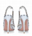 AQUAZZURA Crystal Temptation Sandals 105 Ladies slingback peep toe pump 