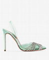 Aquazzura Green Gatsby 105 Crystal