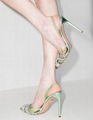Aquazzura Green Gatsby 105 Crystal Slingback Pumps Aquazzura pvc sandals