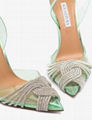 Aquazzura Green Gatsby 105 Crystal Slingback Pumps Aquazzura pvc sandals 2