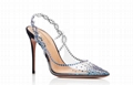 Aquazzura Heaven crystal embellished PVC slingback pumps