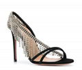 Aquazzura Wild Fringe Crystal Sandal black Aquazzura Black suede slingback 1