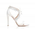 Aquazzura Milla Crystal Fringed Suede Sandals Aquazzura ankle sandals