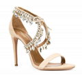 Aquazzura Milla Crystal Fringed Suede Sandals Aquazzura ankle sandals