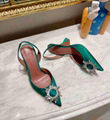 Amina Muaddi Satin Begum Slingback Heels Amina Muaddi Slingback pumps