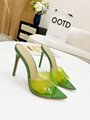GIANVITO ROSSI Elle 105 PVC and leather sandals Rossi mule pvc sandals 15