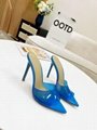 GIANVITO ROSSI Elle 105 PVC and leather sandals Rossi mule pvc sandals 10