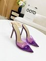 GIANVITO ROSSI Elle 105 PVC and leather sandals Rossi mule pvc sandals 5