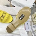 Salvatore           Beige Leather Gancini Slide Sandals women           slides  7
