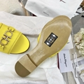 Salvatore Ferragamo Beige Leather Gancini Slide Sandals women Ferragamo slides 