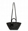 BALENCIAGA Bistro XS Basket With Strap in black varnished fake calfskin tote bag