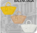 BALENCIAGA Bistro XS Basket With Strap in black varnished fake calfskin tote bag