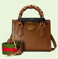 Gucci diano mini tote bag gucci jumbo GG canvas bamboo bag