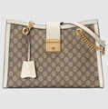 Gucci Padlock GG medium shoulder bag GG Supreme canvas Double chain strap