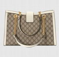 Gucci Padlock GG medium shoulder bag GG Supreme canvas Double chain strap