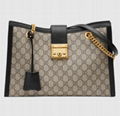 Gucci Padlock GG medium shoulder bag GG Supreme canvas Double chain strap