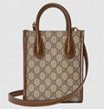 GUCCI Mini tote bag with Interlocking G Gucci Beige and white GG Supreme canvas 