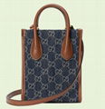 GUCCI Mini tote bag with Interlocking G Gucci Beige and white GG Supreme canvas 