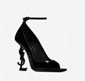 Saint Laurent OPYUM OPEN-TOE PUMPS PATENT LEATHER BLACK HEEL     peep toe pump 1