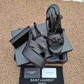 Saint Laurent Bianca knotted leather platform sandals Women     cross sandals 7