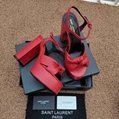 Saint Laurent Bianca knotted leather platform sandals Women     cross sandals 14