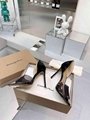 Gianvito Rossi Bree leather and PVC peep-toe pumps Rossi women peep-toe heel 105