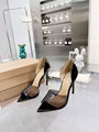 Gianvito Rossi Bree leather and PVC peep-toe pumps Rossi women peep-toe heel 105