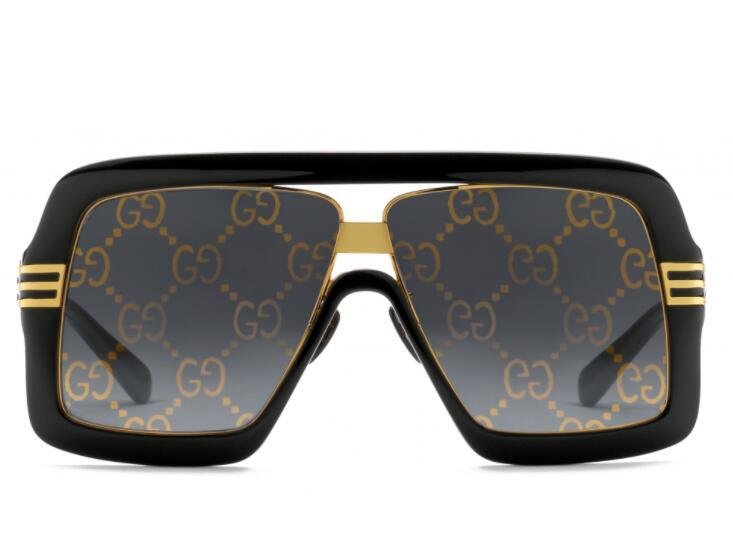      Square Sunglasses with GG Lens Black Grey Fashion       Eyewear 2