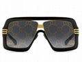 Gucci Square Sunglasses with GG Lens Black Grey Fashion Gucci Eyewear