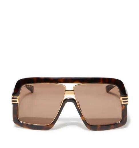       Square Sunglasses with GG Lens Black Grey Fashion       Eyewear 5
