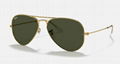 Ray-Ban Gold Sunglasses in Green Classic Aviator Classic POLARIZED eyewears  1