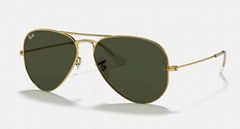 Ray-Ban Gold Sunglasses in Green Classic Aviator Classic POLARIZED eyewears