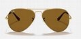 Ray-Ban Gold Sunglasses in Green Classic Aviator Classic POLARIZED eyewears  15