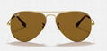 Ray-Ban Gold Sunglasses in Green Classic Aviator Classic POLARIZED eyewears 