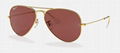 Ray-Ban Gold Sunglasses in Green Classic Aviator Classic POLARIZED eyewears  20