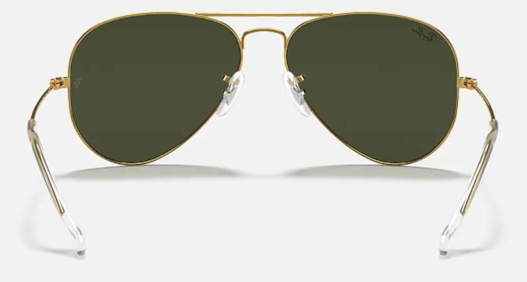 Ray-Ban Gold Sunglasses in Green Classic Aviator Classic POLARIZED eyewears  3