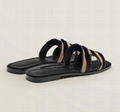        Oran sandal H leather flat slides sandal white  10
